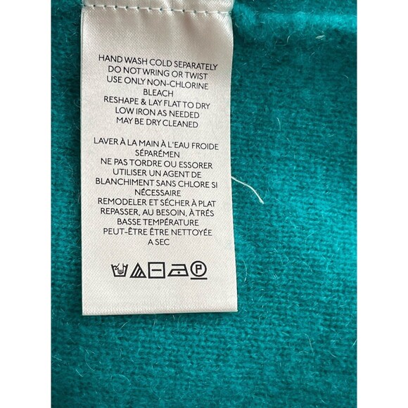 Free People Women Ottoman Preppy 100% Cashmere Tunic Teal Sweater Top Sz M NWT - Picture 8 of 9